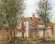 Alfred Sisley Moret-sur-Loing in Morning Sum oil painting